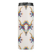 Stammebulle Schädel: Boho Nahtlos Thermosbecher (Rückseite)