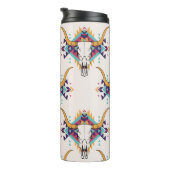 Stammebulle Schädel: Boho Nahtlos Thermosbecher (Nach rechts gedreht)