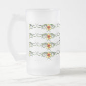 Stammegelbe Blumen Mattglas Bierglas (Links)