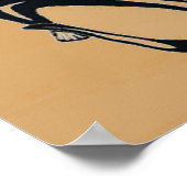 Stammeidechse im Schwarz-Orange-Stil Poster (Ecke)