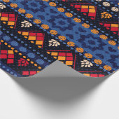 Stammenahtloses Muster. Geschenkpapier (Ecke)