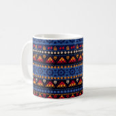 Stammenahtloses Muster. Kaffeetasse (Vorderseite Links)