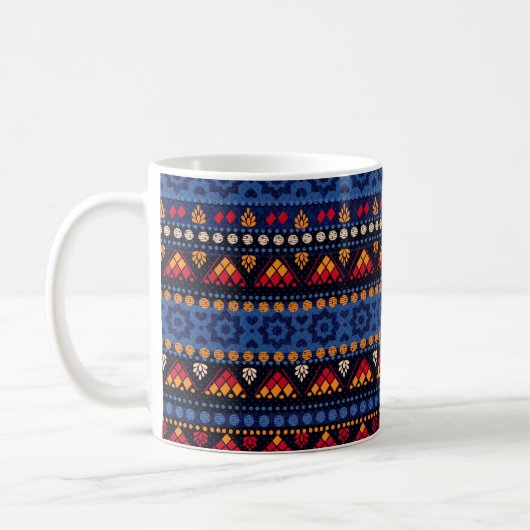 Stammenahtloses Muster. Kaffeetasse (Links)