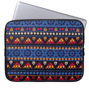 Stammenahtloses Muster. Laptopschutzhülle