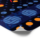 Stammenahtloses Muster. Poster (Ecke)