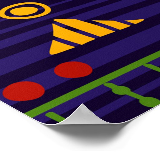 Stammenahtloses Muster. Poster (Ecke)