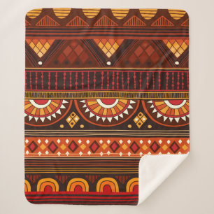 Stammenahtloses Muster. Sherpadecke
