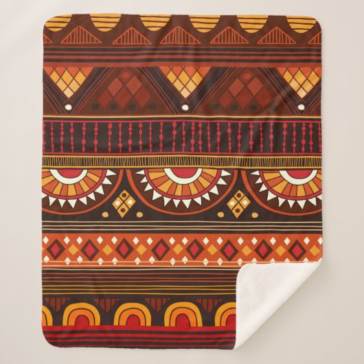 Stammenahtloses Muster. Sherpadecke (Vorderseite)