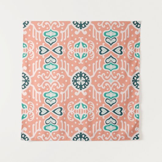 Stammes Afrikanisches, Nahtloses Azteken-Muster. Wandteppich (Vorderseite)