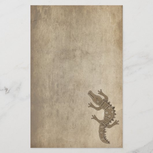 Stammes- Alligator Briefpapier (Vorderseite)