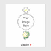 Stammes-Alligator Lizard umarmt ein Sonnenmonogram Aufkleber (Blatt)