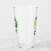 Stammes-Alligator Lizard umarmt ein Sonnenmonogram Glas (Links)