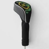 Stammes-Alligator Lizard umarmt ein Sonnenmonogram Golf Headcover (angewinkelt)
