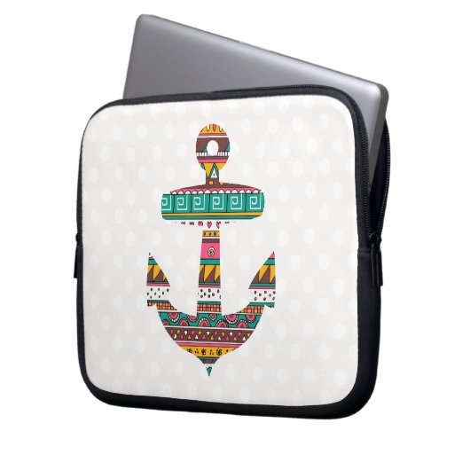 Stammes- Anker Laptopschutzhülle (Vorderseite Links)