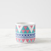 Stammes- Aztec-Farbmuster Espressotasse (Vorderseite)