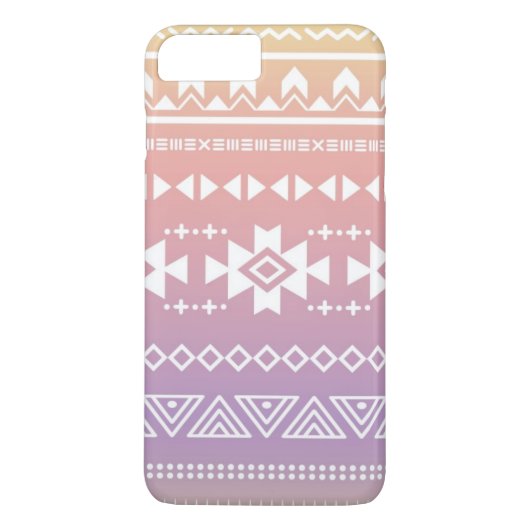 Stammes- Aztec-Ombre-Muster Case-Mate iPhone Hülle (Rückseite)