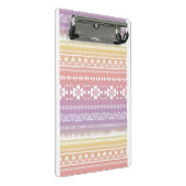 Stammes- Aztec-Ombre-Muster Mini Klemmbrett (Schrägansicht)
