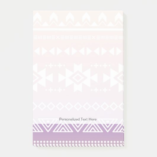 Stammes- Aztec-Ombre-Muster Post-it Klebezettel (Vorderseite)