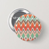 Stammes- aztekischer Zickzack Zickzack stripes Button (Vorne & Hinten)