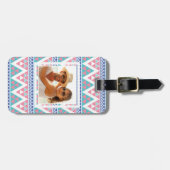 Stammes- aztekisches buntes Muster des Gepäckanhänger (Vorderseite horizontal)