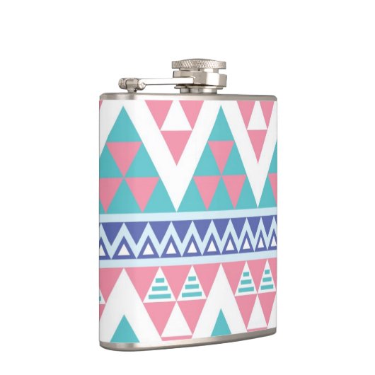 Stammes- aztekisches buntes Muster Flachmann (Rechts)