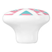 Stammes- aztekisches buntes Muster Keramikknauf (Seitenansicht)