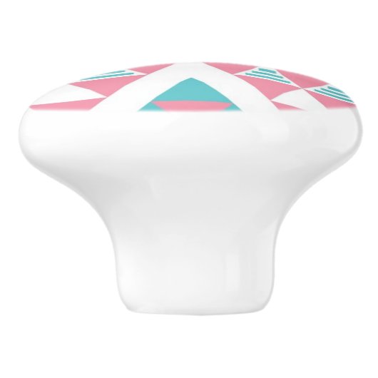 Stammes- aztekisches buntes Muster Keramikknauf (Seitenansicht)