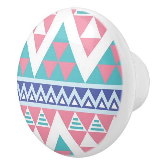 Stammes- aztekisches buntes Muster Keramikknauf (Rechts)