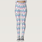 Stammes- aztekisches buntes Muster Leggings (Vorderseite)
