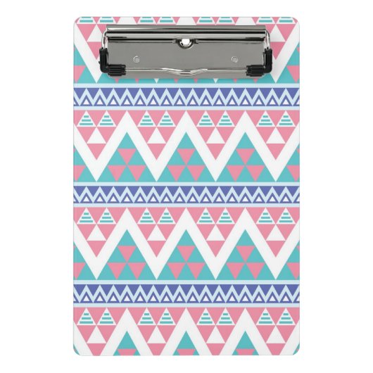 Stammes- aztekisches buntes Muster Mini Klemmbrett (Vorderseite)