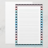Stammes- aztekisches Ombre Muster Briefpapier (Vorne/Hinten)