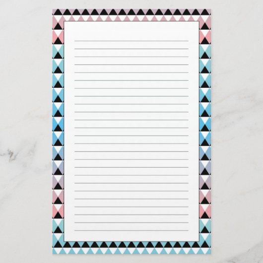 Stammes- aztekisches Ombre Muster Briefpapier (Vorderseite)