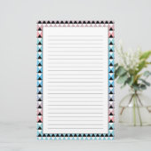 Stammes- aztekisches Ombre Muster Briefpapier (Stehend Vorderseite)