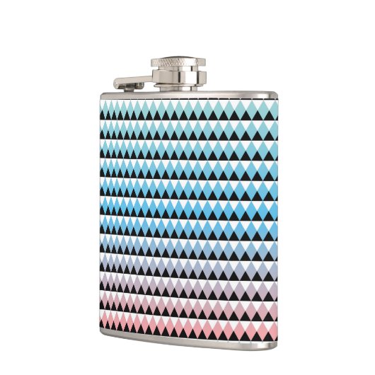 Stammes- aztekisches Ombre Muster Flachmann (Links)