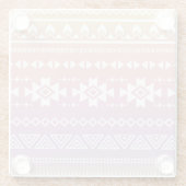 Stammes- aztekisches ombre Muster Glasuntersetzer (Rückseite)