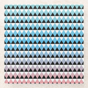 Stammes- aztekisches Ombre Muster Glasuntersetzer