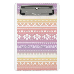 Stammes- aztekisches ombre Muster Mini Klemmbrett