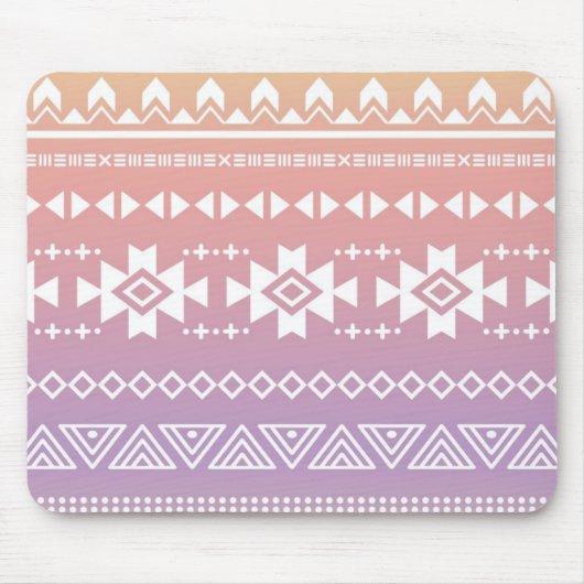 Stammes- aztekisches ombre Muster Mousepad (Vorne)