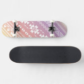 Stammes- aztekisches ombre Muster Skateboard (Horizontal)
