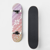 Stammes- aztekisches ombre Muster Skateboard (Vorderseite)
