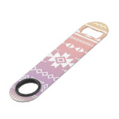 Stammes- aztekisches ombre Muster Speed Flaschenöffner (Vorderseite Schrägansicht)