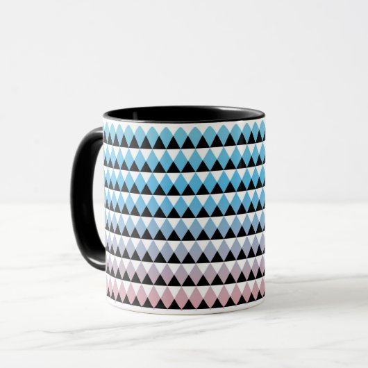 Stammes- aztekisches Ombre Muster Tasse (Vorderseite Links)