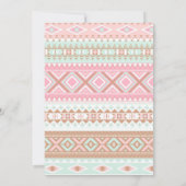 Stammes- Babyduschen-Mädcheneinladungen zacken das Einladung (Rückseite)