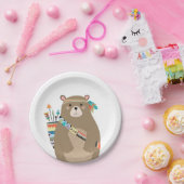Stammes- Bärn-Waldwaldgeburtstags-Babyparty Pappteller (Party)