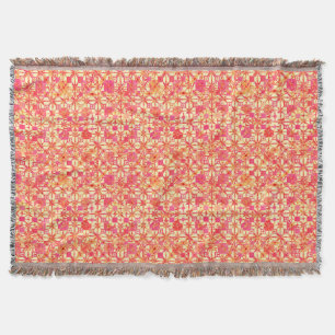 Stammes- Batik - Orange, korallenrotes rosa und Decke