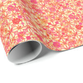 Stammes- Batik - Orange, korallenrotes rosa und Geschenkpapier (Rolleneckpunkt)