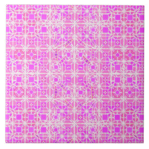 Stammes-Batik - Rosa- und Orchideentöne Fliese