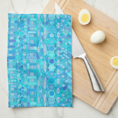 Stammes- Batik - Schatten des Blaus Handtuch (Viertel Falte)