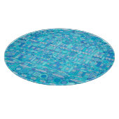 Stammes- Batik - Schatten des Blaus Schneidebrett (Ecke)