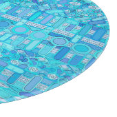 Stammes- Batik - Schatten des Blaus Schneidebrett (Ecke)